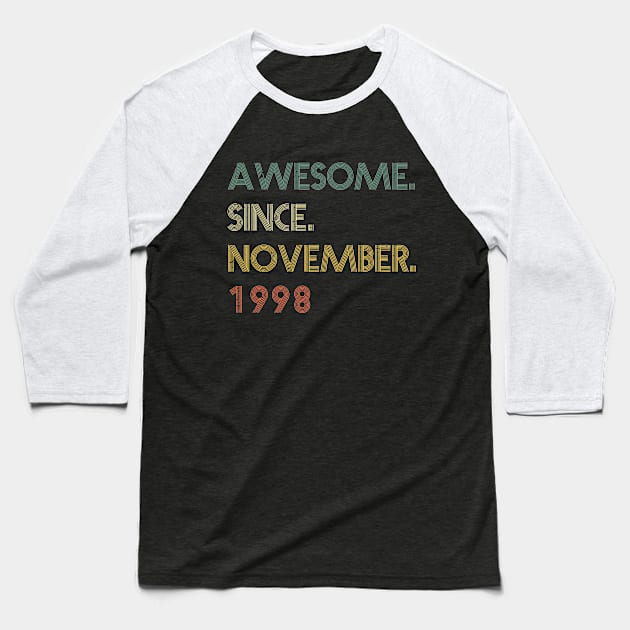 Awesome Since November 1998 Baseball T-Shirt by potch94